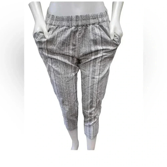 Roots Hemp Collection Black  White Capri Size Small - Picture 3 of 10